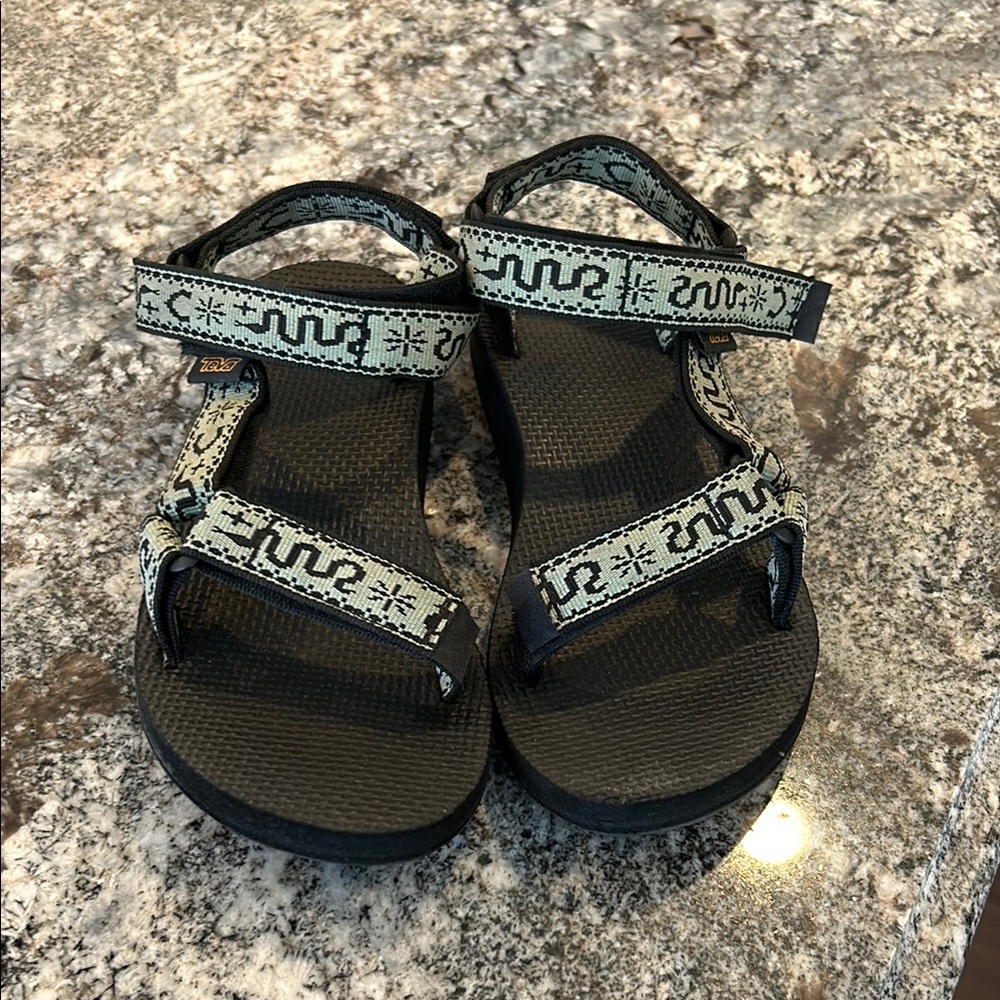Teva Black and Cream Sandals